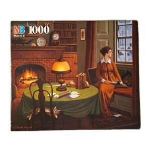 Charles Wysocki Her Captain's Wistful Letter 1000 Piece MB Puzzle-Complete